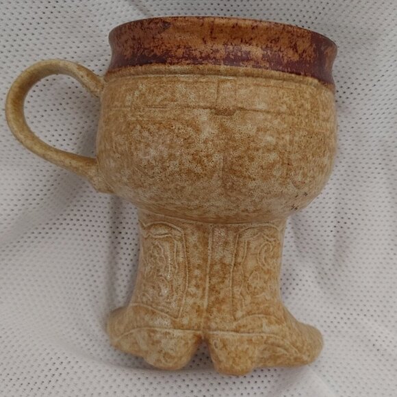 Rare Dallas Texas Footed Mug Cowboy Boots Sheriffs Star - Picture 2 of 7